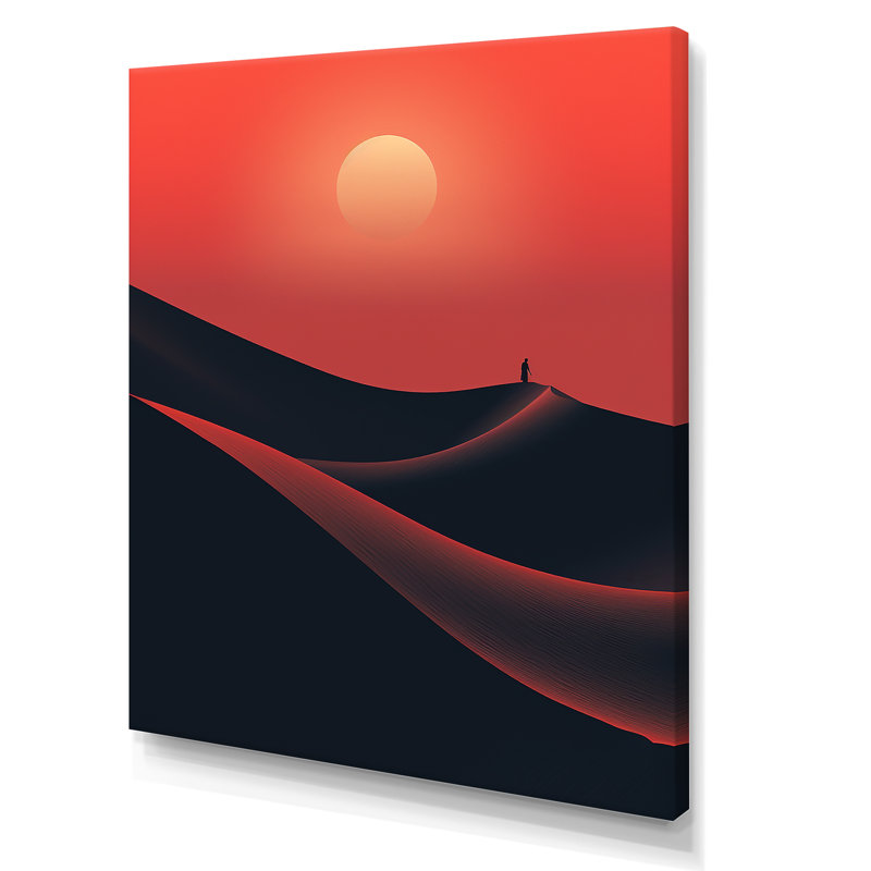 «Horizon du désert sur la planète Mars III», Toile tendue, H 32 po x l 16 po x P 1 po