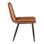 Chaise d'appoint en brun de style tiennee