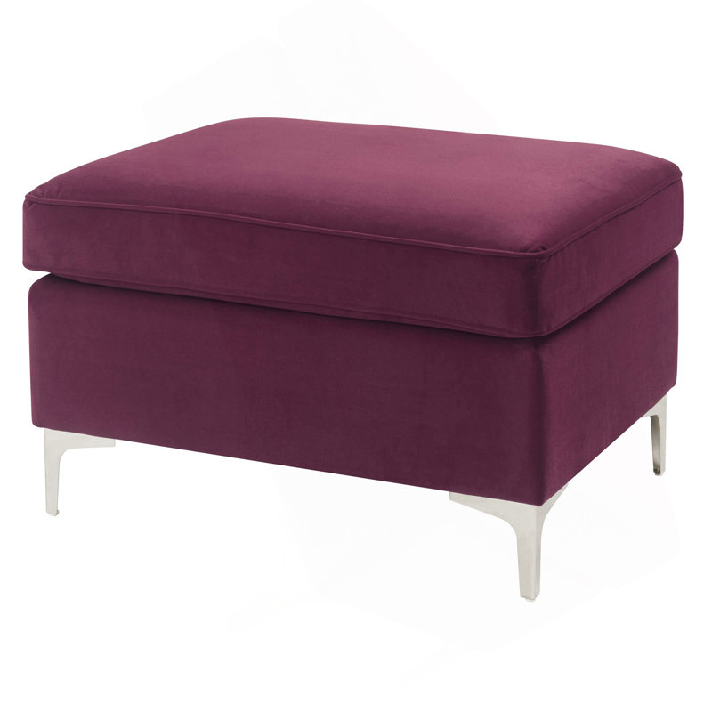 Accent Rectangle Ottoman（ONLY ONE OTTOMAN), Burgundy
