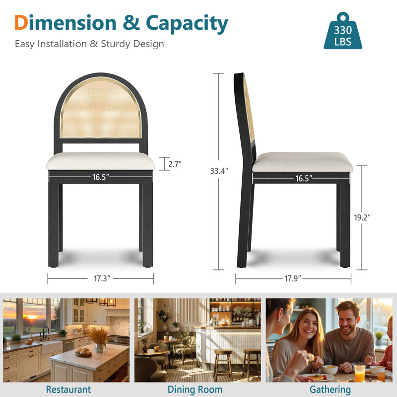 Ensemble de table de salle à manger avec table de salle à manger extensible rectangulaire et chaises rembourrées, Brun