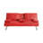 67 - Inch Multifunctional Red Double Folding Bed For And Living Space, Turns Into Fast, Multiple Adjustable Comfort Levels, Soft Fabric, Metal Leg Support With Design Small Apartments, Back To-1405397841