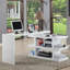 Bureau en L Madruga réversible contemporain avec rotation de 180 degrés