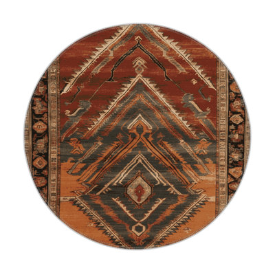Tapis d'intérieur et d'extérieur brun Persian