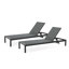 Chaises longues noir (MP2) (ensemble de 2)