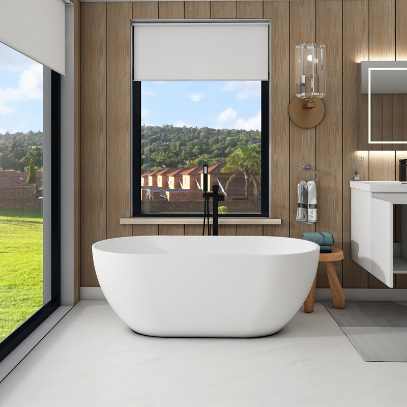 59“ Freestanding Soaking Solid Surface Bathtub