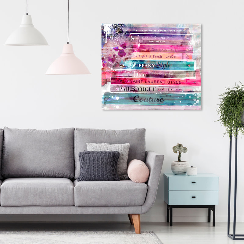Livres Fashion Splash - peinture, H 24 po x l 30 po, Toile tendue