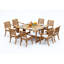 8 Seats 9 Pcs Grade-A Teak Wood Dining Set: 60" Square Rectangle Butterfly Table And 8 Arbor Stacking Chairs (4 Arm & 4 Armless Chairs) #11AB1404-1393744817