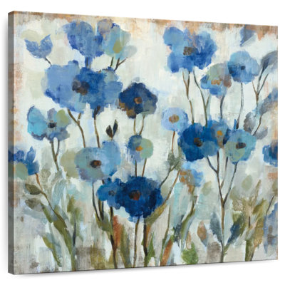 Floral abstrait en bleu III