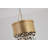 Modern 1-Light Gold LED Single Pendant With Clear And Champagne Crystals
