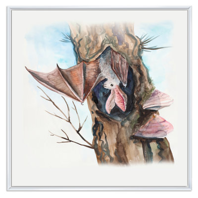 " Bat In A Hollow Tree " Painting Print