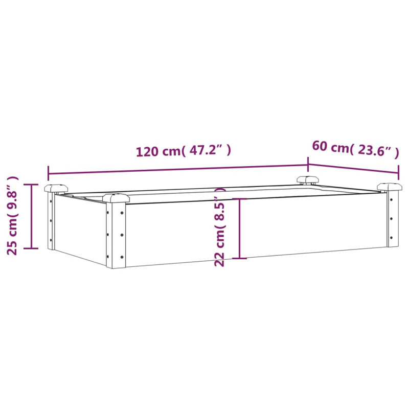 Lit surélevé avec doublure Latitude Run®, Naturel, H 9,8 po x l 47,2 po x P 23,6 po