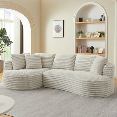 Canapé modulaire moderne avec tissu en velours côtelé durable