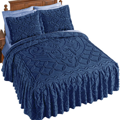 Textured Royal Medallion Chenille Bedspread