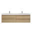 Ensemble de meuble-lavabo double mural 84 po Carnley-877797375