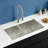 Topcraft 33“ X 19” X 10" Undermount 16-Gauge Stainless Steel Double-Bowl Kitchen Sink With Accessories (50/50)
