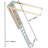 Attic Ladder Foldable, 350-pound Capacity, Multi-Purpose Aluminium Extension, Lightweight and Portable, Fits 9.5'-12' Ceiling Heights, Convenient Access to Your Attic Standard