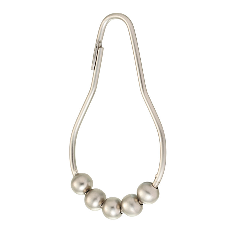 Shower Curtain Hooks, Brushed Nickel