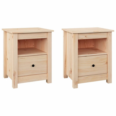 Mendez 40cm W Solid Wood Bedside Table