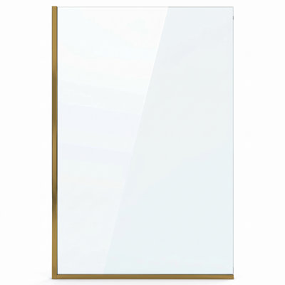 Panneau de baignoire fixe semi-encadré Fine Fixtures 30 po x 58 po, laiton satiné