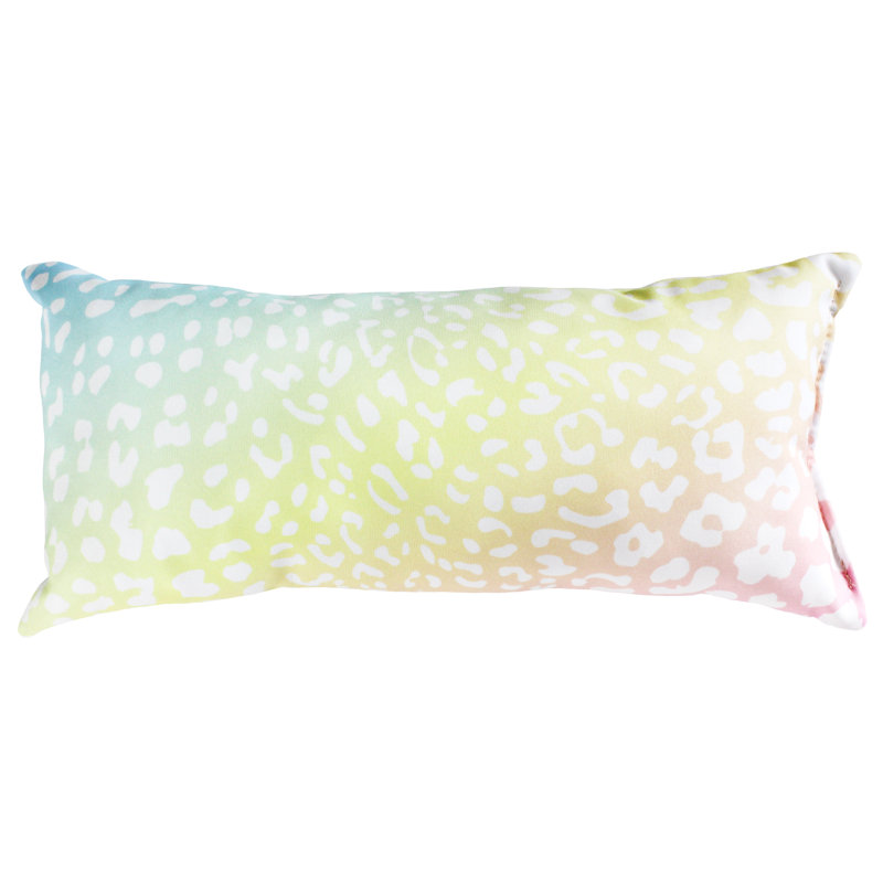Animal Print Reversible Throw Pillow, Pastel Gradient