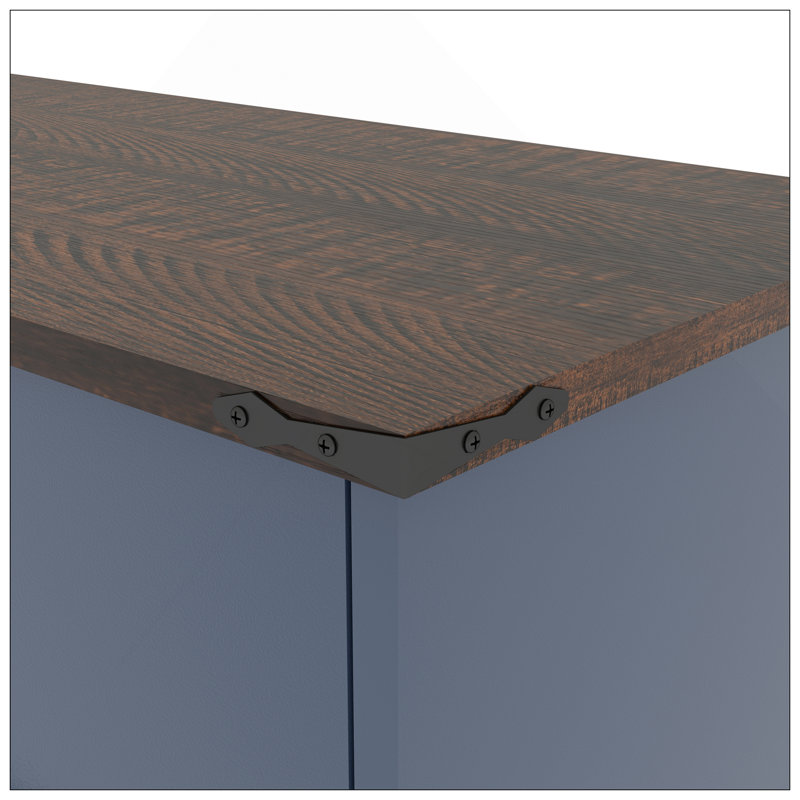 Armoire poubelle double inclinable Farmhouse Blue