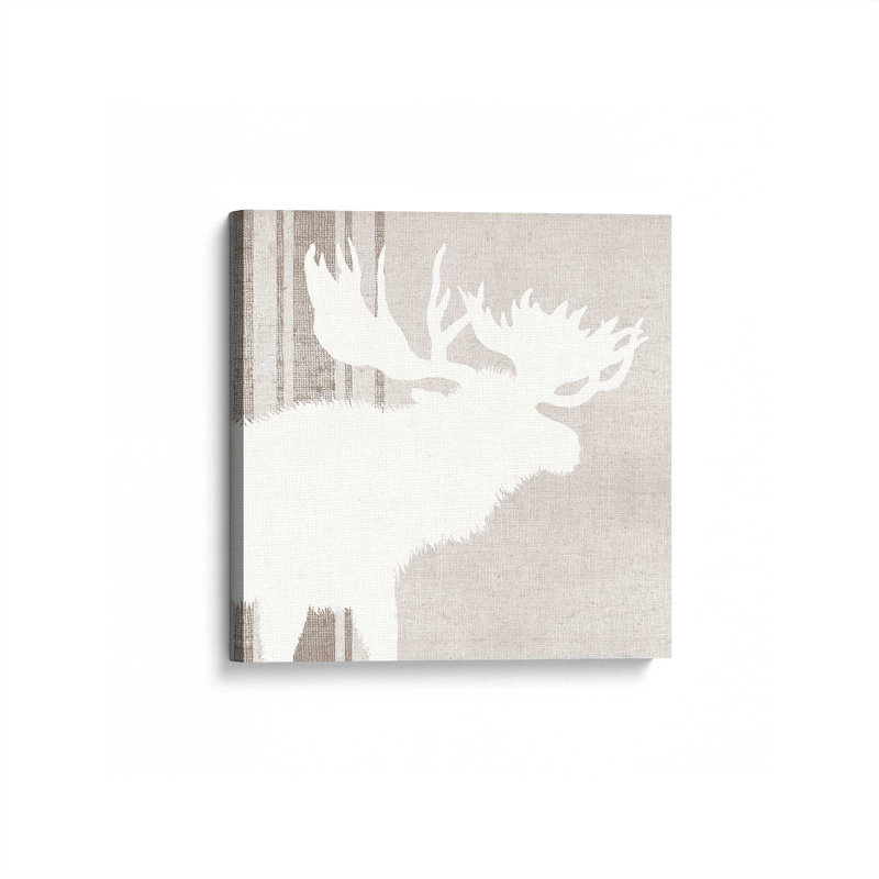 «Antlered Silhouette III», reproduction sur toile tendue, H 24 po x l 24 po