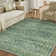 Vintage Floral Area Rug in Green