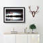 Hot Air Balloons Above a Lake in Abstract - Framed Print-55578719-55578728