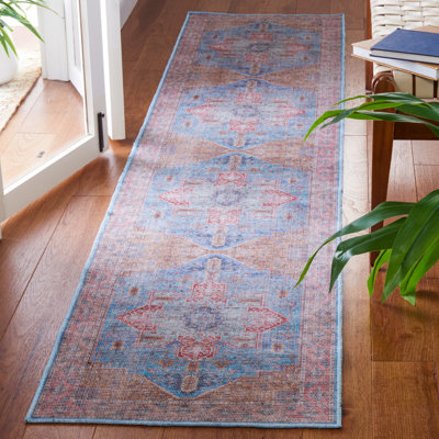 Tapis oriental rose / bleu