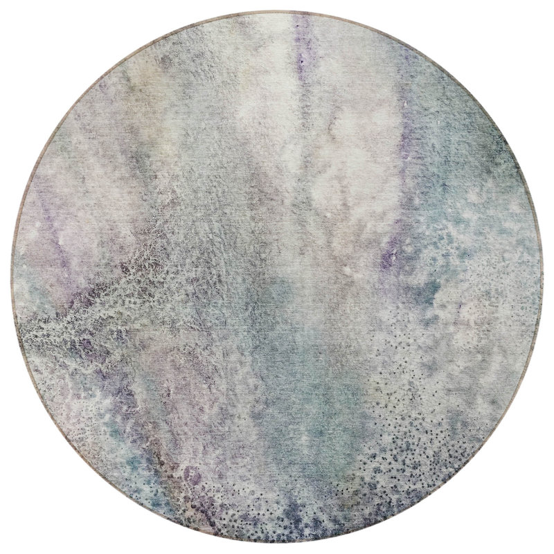 Tapis extérieur rond lavable antidérapant 8 po rond ivoire