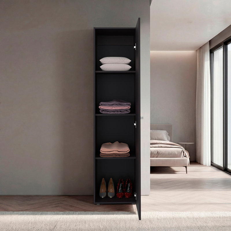 Wenge Storage Cabinet with Mirror, Wenge
