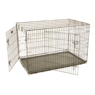 Caisse pour chien à deux portes en noir provalu
