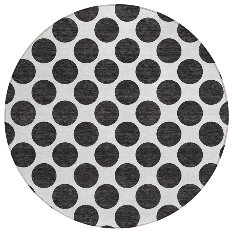 Tapis Chayden avec envers antidérapant, Rond 8 pi
