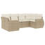 Ensemble de canapé de jardin Vidaxl beige
