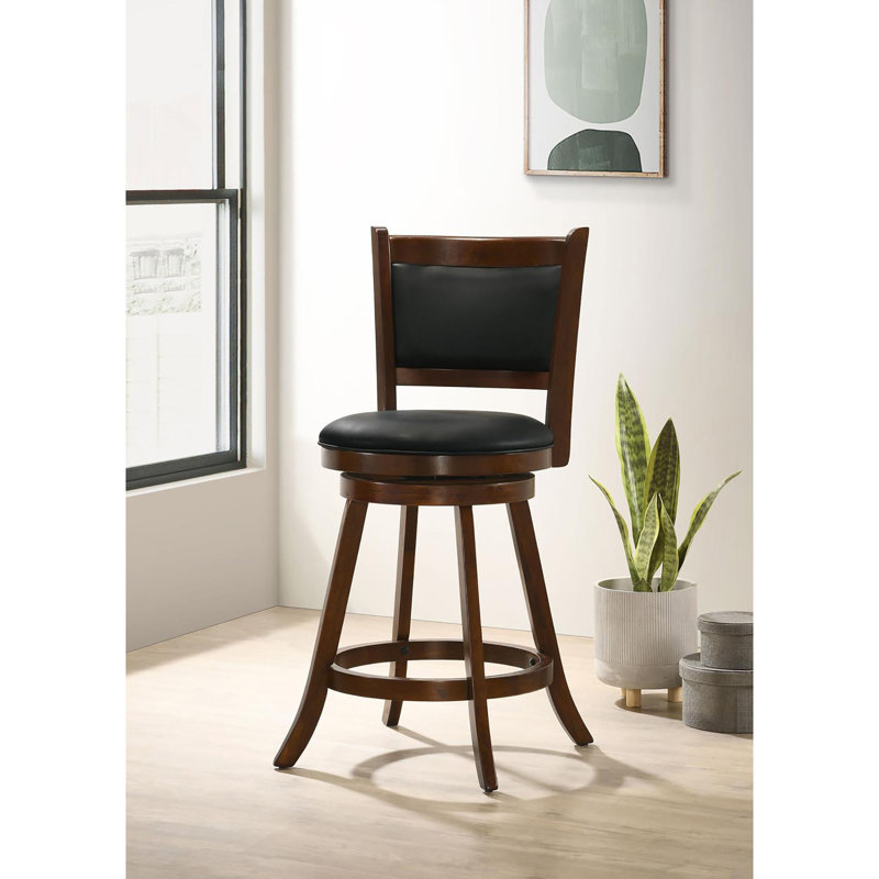 Tabouret pivotant en bois (ensemble de 2)