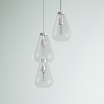 Luminaire suspendu en forme de goutte à 3 lumières Apollonios