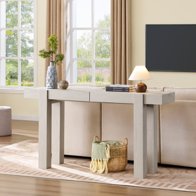 63'' Farmhouse Console Table With Wooden Narrow Design And Extra Long Structure For Living Room & Entryway