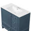 Meuble-lavabo autoportant avec lavabo en céramique et 3 tiroirs, solution de rangement durable et élégante pour les salles de bain modernes