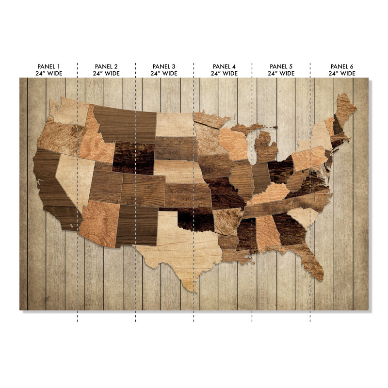 Murale united states of america, l 96 po x L 144 po