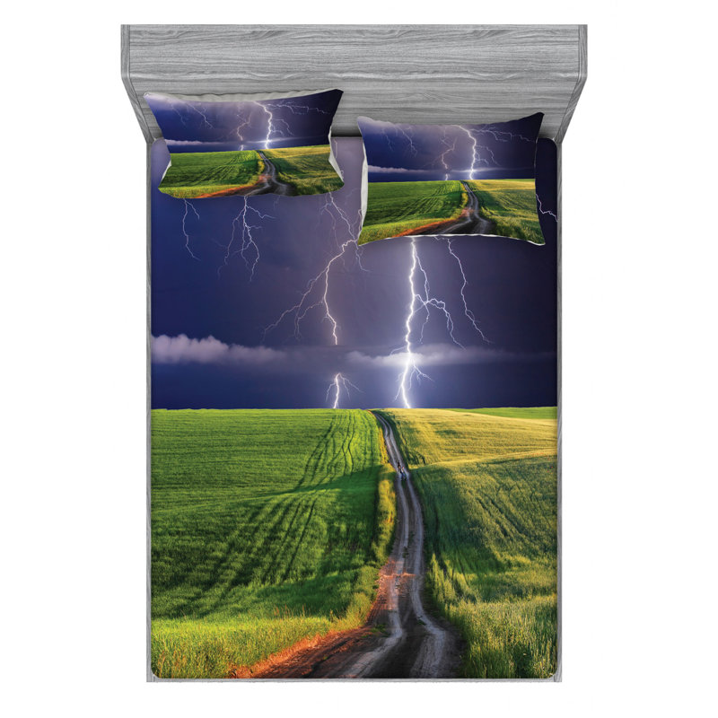 Microfiber Sheet Set, Full Sheet Set with Fitted Sheet