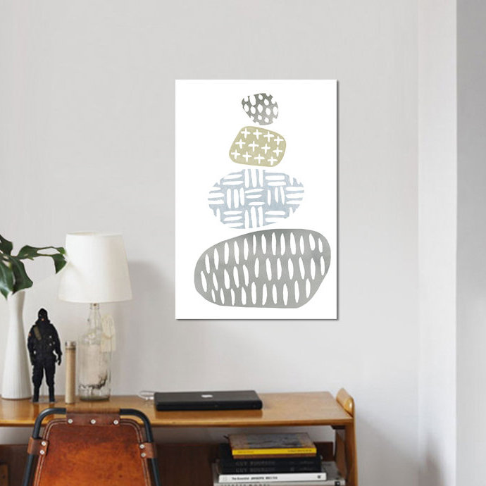 «River Stones I», reproduction sur toile tendue, H 12 po x l 8 po x P 0,75 po, Toile tendue, Pas de tapis