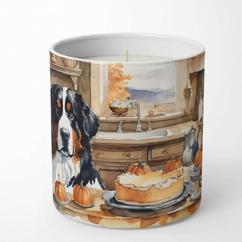 Bougie parfumée Pumpkin Pie avec support en céramique