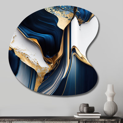 Filey - Unique Shape Abstract Metal Wall Art, Asymmetrical Metal Wall Sculpture Print