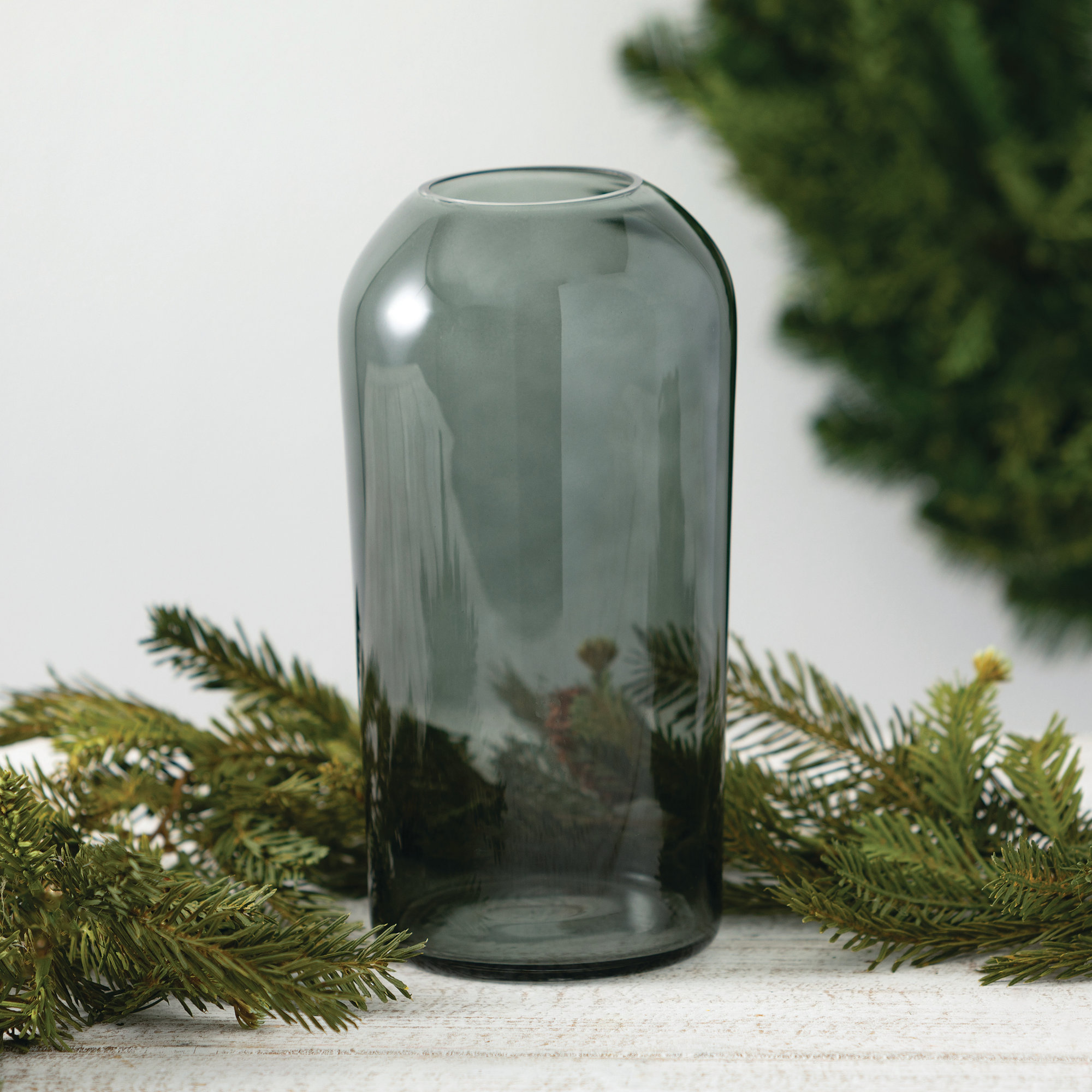 Rupani Glass Table Vase, 10" H x 5.75" W x 5.75" D