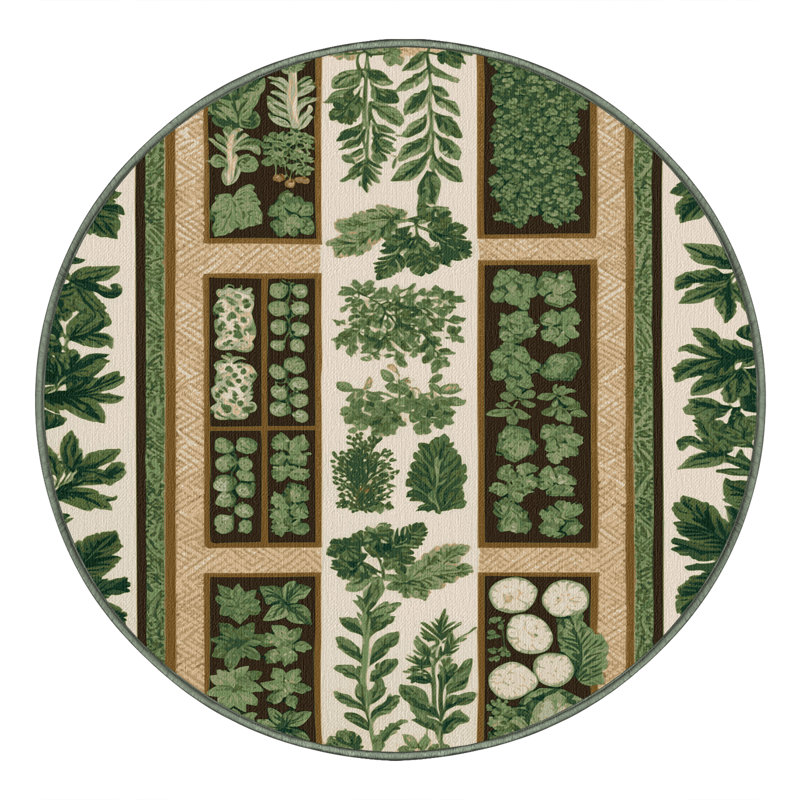 Tapis vert lavable à la machine, Rond 3 pi
