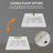 24 Inch Solid Surface Bathroom Vanity Top with Integrated Single Sink, Bright White 2" Thick Countertop, Raised Edge & Backsplash