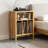 Modern Record Player Stand Vinyl Record Storage Cabinet with Open Shelf, Wood Cube Storage Organizer for Living Room Office-130042646