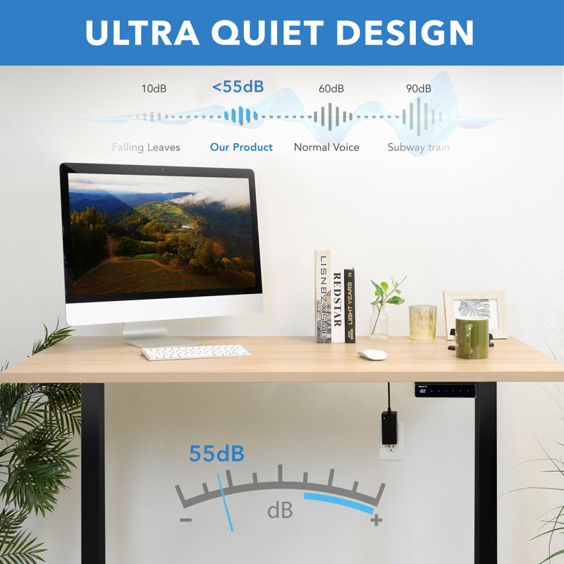 Mount-it Electric Sit-stand Desk With Tabletop, Maple