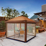 Pavillon de jardin dépliant en aluminium l 12 pi x P 12 pi