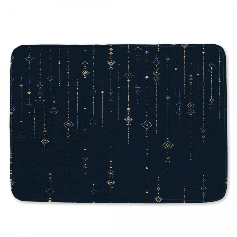 Tapis de bain à motif géométrique Art Deco, 34in W x 21in L